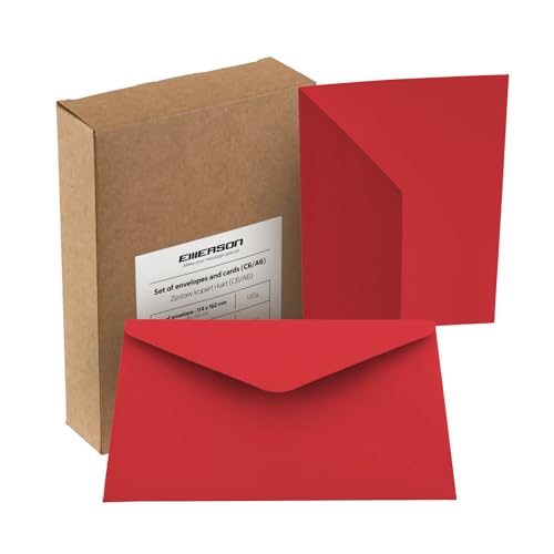 Emerson Briefumschläge bunte postkarten blanko C6 (25 Stück...