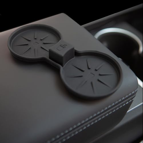 Portavasos para consola Tesla Model Y 2026-2024 gris miniatura 3