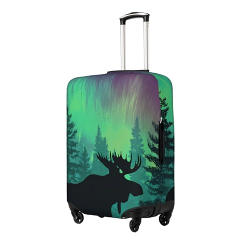 Moose Forest Elastic Travel Luggage Cover, Washable Spandex Suitcase Protector, Anti-Scratch Fits 18-32 Inch2