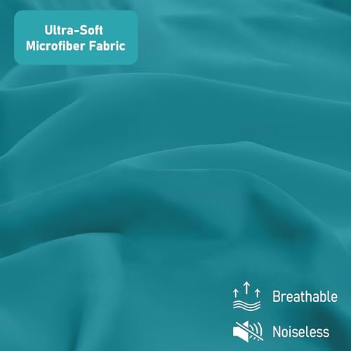 Image of Kuber Industries Premium 90x100 in (Extra Thick) Reversible Soft Blanket for Winter|300 GSM Comforter & Garam Kambal for Home | Quilted Razai /Double Bed Blankets for Winter | Teal & Off White