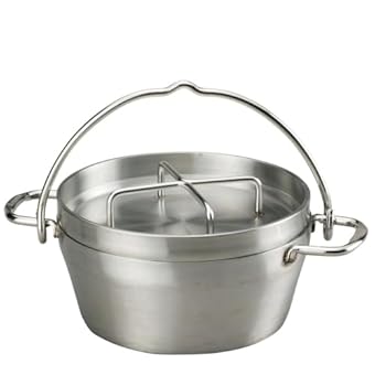 ソト(SOTO) 日本製 (燕三条産) ダッチオーブン ステンレス シーズニング不要 お手入れラク (食洗機 洗剤 OK) 高い蓄熱性 万能 丈夫 サビにくい 耐衝撃性 深型 アウトドア キャンプ 焚き火 ガス火 IH ステンレスダッチオーブン 8インチ ST-908