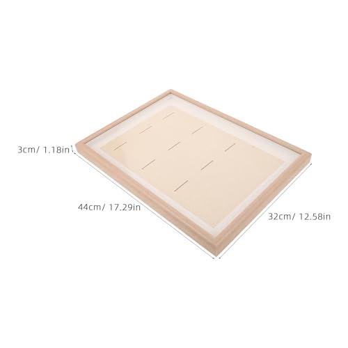 Boîte en bois médailles sportives rangement compartiments beige Zerodeko