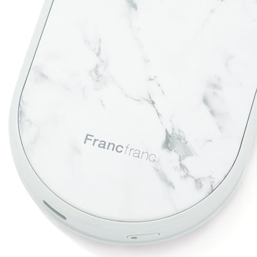 Francfranc 【2025年モデル】繰り返し使えるカイロ マーブル ホワイト typeC対応 の商品画像 3