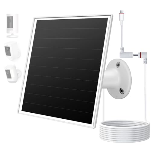 6W Solar Panel for Ring Camera, Solar Charger Compatible with Ring Spotlight/Stick Up Cam...