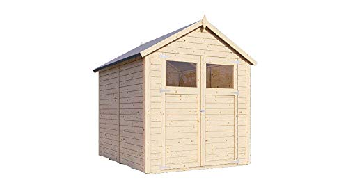 Alpholz Gerätehaus Alisha aus Fichten-Holz | Gartenhaus mit 14mm Wandstärke | Holzhaus inklusive Montagematerial… – Bild 4