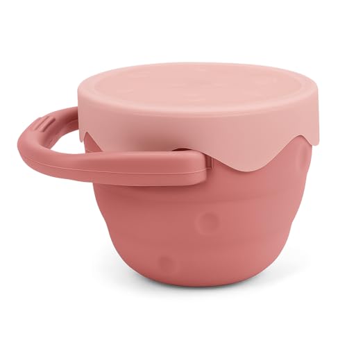 Image of Moonkie Silicone Baby Sippy Cups | 3 Stages Training Cup Straw Cup for Infants Toddlers and Kid | 4 oz (Folding Pink)