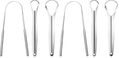 Image of 3 PCS Metal Tongue Scraper, Tongue Scrapers for Adults, Stainless Steel Tounge Scrappers, Tounge Scraper, Portable Tongue Scrappers YLYL (Pack of 2)