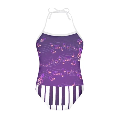 Image of Girls One Piece Swimsuit Beach Bathing Suit Toddler Floral Halter Straps Swimwear for 1-10 Years