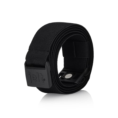 JeltX Adjustable Elastic Belts for Men and Women, Non-Slip Stretch Belt with Magnetic Belt Buckle and Grippy Gel