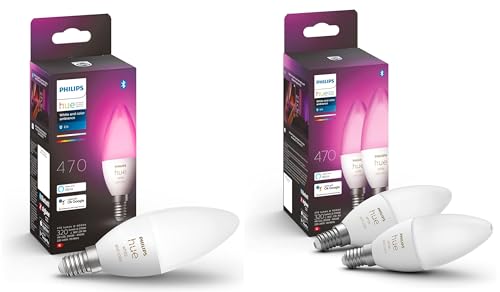 Philips Hue White And Color Ambiance Lot de 2 Ampoules Smart Culot...
