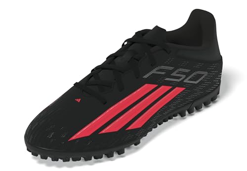 Adidas F50 CLUB TF FOOTBALL SHOES (TURF) for Unisex CBLACK/LUCRED/CBLACK 42