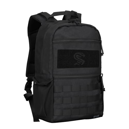 MGFLASHFORCE Small Military Tactical Backpack, Molle Army Pack Assault Daypack, Laptop Compartment, 15L