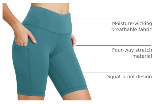 Image of baleaf Women's 8 inch / 5 inch / 3 inch Biker Shorts High Waist Yoga Workout Gym Running Volleyball Spandex Shorts with Pockets