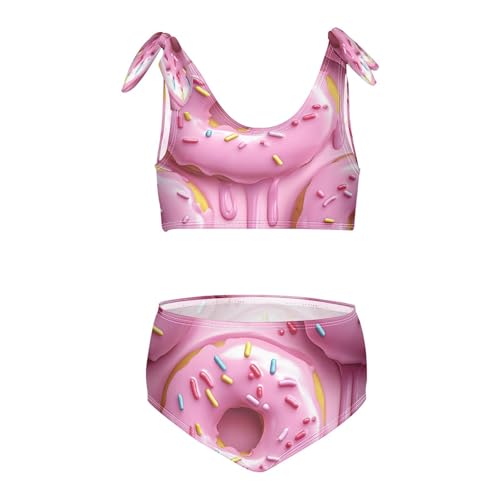Boccsty Colorful Sprinkles Doughnt Girls Tankini Swimsuit Kids Bikini Sets 2 Pcs Bathing Suit 3T
