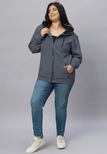 Image of Wear Your Opinion Women's Plus Size Fleece Zipper Hoodie Jacket