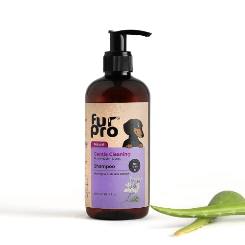 Image of Gentle Cleaning No Tear Shampoo for Dogs & Cats - Natural Shampoo with Aloe Vera for Sensitive Skin - Lavender Controls Bad Odour & Keeps Pets Calm - Moringa Prevents Skin Infection - 300ml