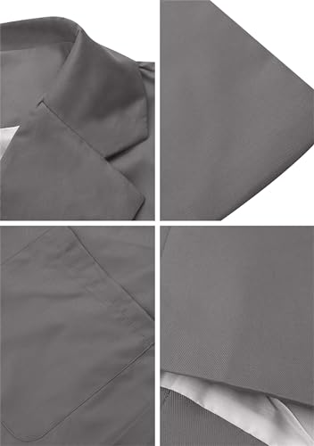 GRASWE Women's Business Casual Outfits Open Front Long Sleeve Lapel Fashion Lightweight Solid Color Blazers with Pockets2