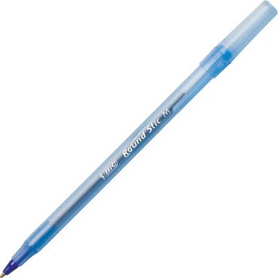 Image of BIC Round Stic Xtra Life Ball Pen - 12 Count, Blue