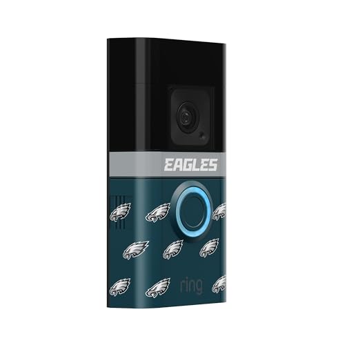 Image of All-New Limited Edition, Official NFL Faceplate for Ring Doorbells - Video Doorbell 3, Video Doorbell 3 Plus, Video Doorbell 4, Battery Doorbell Plus, and Battery Doorbell Pro | Philadelphia Eagles