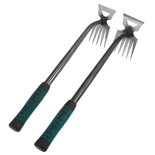 INOOMP 2pièces Outils De Désherbage Ergonomiques Outils De Jardinage avec Dents Différentes pour Élimination des Racines pour Pelouse Jardin