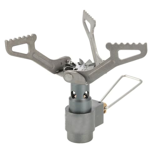 MoSundi Estufa de gas portátil BRS-3000T 2700W ultraligera para acampar al aire libre para gas butano, color plateado