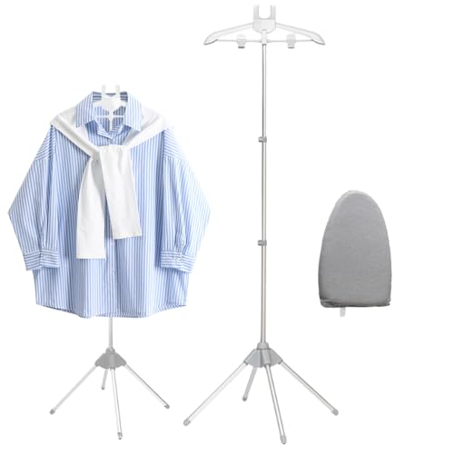 Perchero para plancha a vapor | Perchero para planchar a vapor – Equipo plegable para el cuidado de tejidos con guante de planchado, ahorro de espacio para casa, baño, dormitorio, viajes