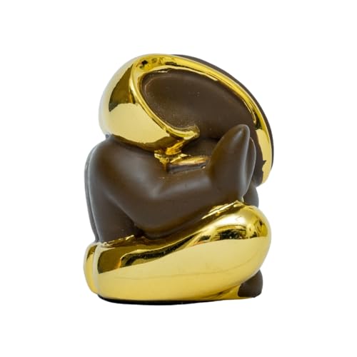 Image of Gold Plated Kripalu Ganesha 01| Ganpati Idol for Car Dashboard, Office Desk & Home Temple, Travel | Divine Blessings & Prosperity | Height 1.7 Inch