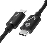 Experiencia de vídeo con calidad de cine Ultra HD: Resolución de vídeo Ultra HD, el ancho de banda de 40Gbps permite dos vídeos 4K@60Hz o una sola salida 5K@60Hz, las velocidades de 40Gbps son adecuadas para escenarios de eGPU y doble pantalla 4K.
