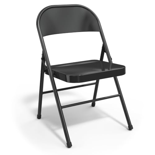STAPLES Metal Folding and Stacking Chair Black Eve Review