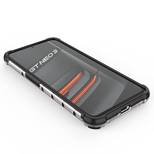 Image of Glasgow Back Case Cover Compatible with Realme GT Neo3 5G (Stylish Design) - Black