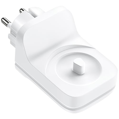 Gsocel Ladegerät Kabelloses Elektrisches Zahnbürste Ladestation für Oral-B/Braun Pro, Vitality, Genius, iO Serie 3/4/5/6 (außer IO7-10,Pulsonic-Serie) Wandladegerät für EU-Steckdose IP67 Wasserdichtes