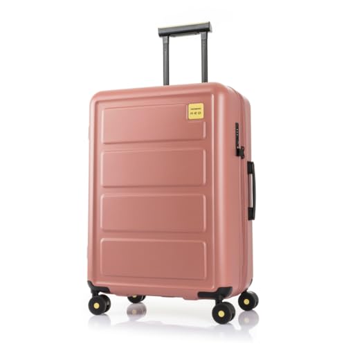 Image of Samsonite Red TOIIS L Expandable 68 Cms Medium Check-in Polycarbonate Hard Sided 8 Wheel Spinner Luggage /Suitcase /Trolley Bag (Haze Coral) (Double Wheel), Coral