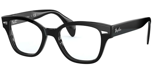 Image of Ray-Ban RX0880 Square Prescription Eyeglass Frames, Black /Demo Lens, 49 mm