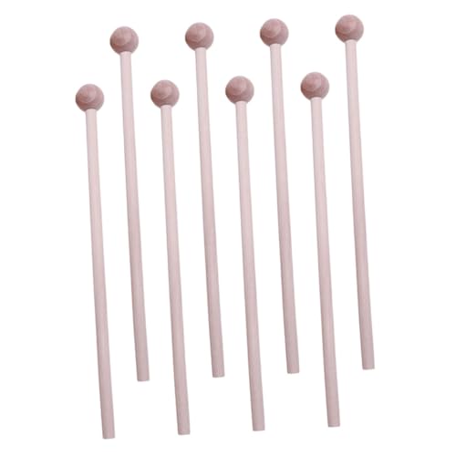 ERINGOGO 8個木製パーカッションスティック ドラムスティック 楽器用打楽器アクセサリー 学校教材や練習用に適した木琴 マリンバ ウッドブロック対応