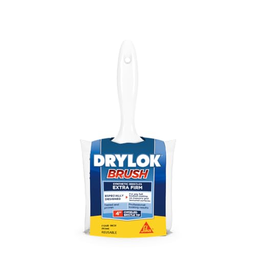DRYLOK 90237 Synthetic Bristle Masonry Brush, 4-Inch, 4 Inch, White