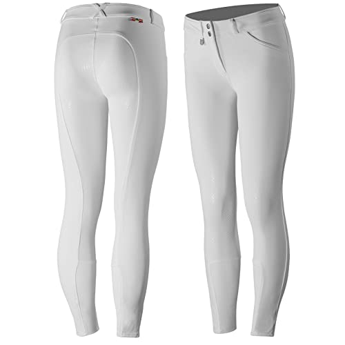 Horze Pantalones De Montar Con Asientocompleto De Silicona Para Niños Grand Prix, Blanco, 140 Horze Pantalones De Montar Con Asientocompleto De Silicona Para Niños Grand Prix, Blanco, 140