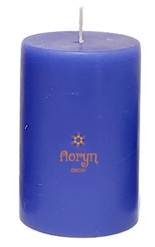 Image of Floryn Decor Pillar Candles Set of 4 | Pillar Candles for Home Decor Scented | Smokeless | Dripless (2 by 2, 2 by 3, 2 by 4, 2 by 4.5 inches) (Lavender, Paraffin Wax)