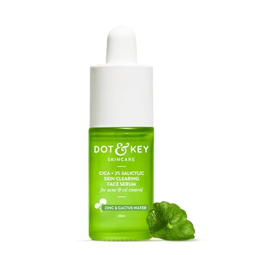 Dot & Key 2% Salicylic Acid + Cica (Centella) Anti Acne Serum with Zinc | Salicylic for Acne and Dark Spots | Serum for Oily Acne Prone Skin & Sensitive Skin | Oil-Free & Non Comedogenic | 30 ml