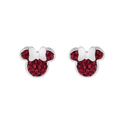 Orecchini Disney Minnie, Acciaio Inossidabile con Zirconi per Bambini e Bambine, Gioielli Disney