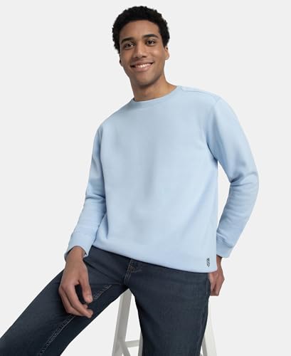 Image of Jockey US92 Men Super Combed Cotton Rich Fleece Sweatshirt with StayWarm Technology