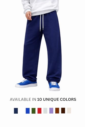 Image of Rockwell Men's Baggy Sweatpants | Cotton Terry Relaxed Fit Joggers for Men | Oversized Streetwear Track Pants | Casual Gym & Everyday Wear| 007