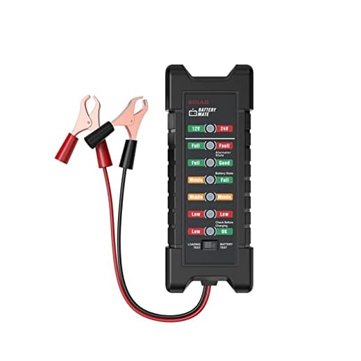 Bilinspektion for bil Batteri Tester Laddare Verktyg Batteritester stöder 1 2V / 24V Batteri tester, bil batteri tester engelska (Color : Clip Style)