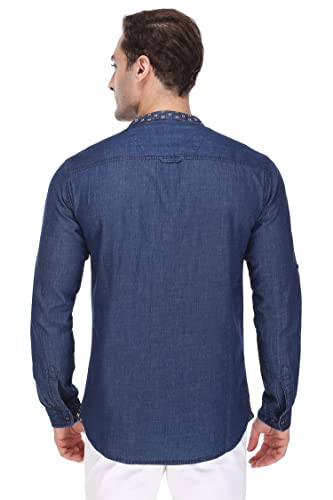 Image of Kuons Avenue Men's Short Denim Kurta | Kurta Shirt for Men
