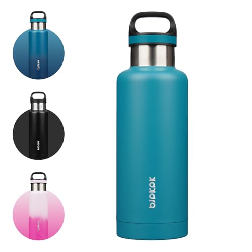 Image of BJPKPK Insulated Water Bottle 32OZ Stainless Steel Water Bottle with Handle Double Walls Vacuum Insulated BPA Free Flask, Laguna