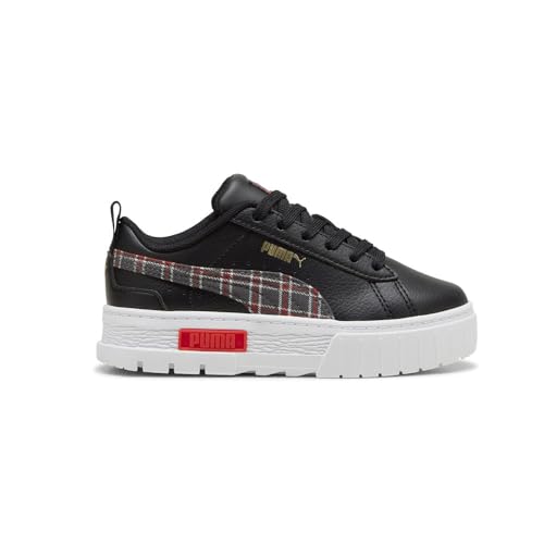 PUMA Toddler Girls Mayze Winter Tartan Plaid Platform Lace Up Sneakers Shoes Casual - Black3