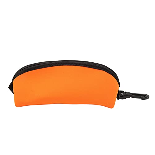 equlup Diving Goggle Storage Bag, Portable Dustproof Fall Diving Goggle Storage Bag Resistant Neoprene Gadgets Gear Pouch for Sunglasses Glasses (Orange)