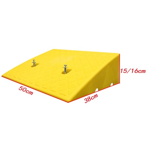 Rampa para cordón de acera de plástico amarillo 50x38x16cm miniatura 2