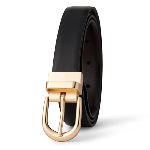 Amazon Essentials Womens Reversible Leather Belt Black/Brown 3X