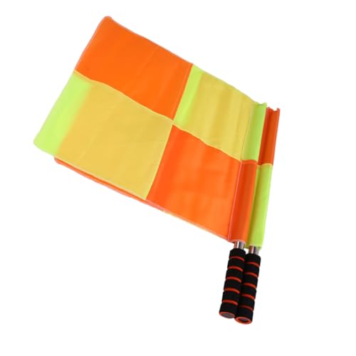 Abaodam 2pcs Soccer Referee Flags Competition Signal Flags Comfortable Grip Handle Highly Visible for Sports Court for Racing Games Traffic Direction