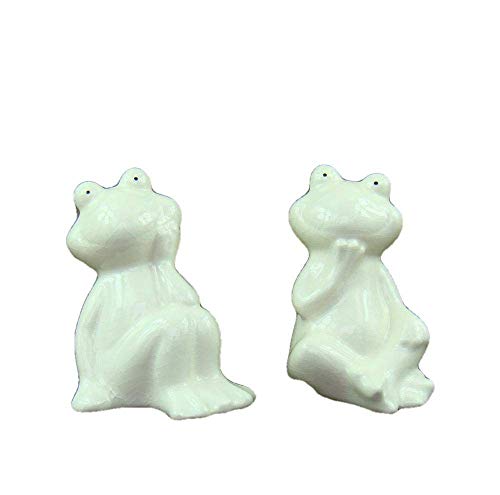 Statue grenouille couple en porcelaine figurine animal céramique amoureux